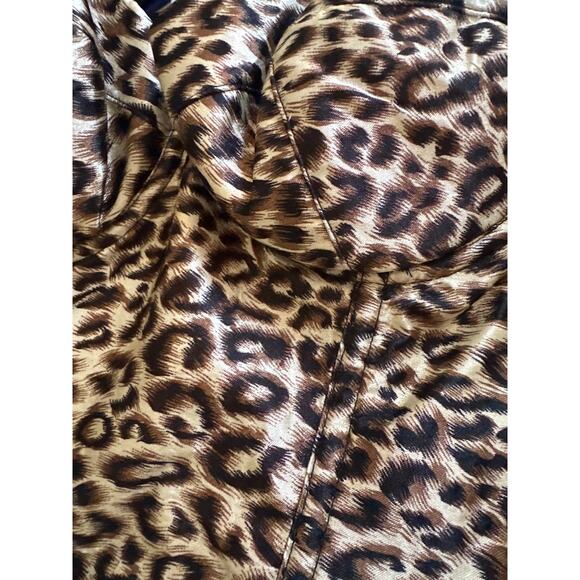 VTG Fredericks Of Hollywood Bustier Corset Size M 90s Leopard Print Sexy - Picture 5 of 5
